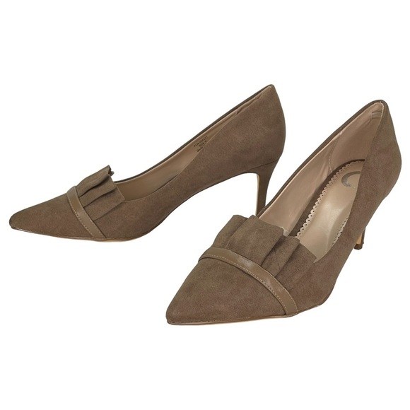 Journee Collection Marek Taupe Microfiber Womens Heels 9M - Picture 7 of 11